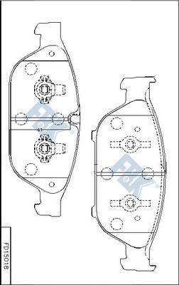 FBK FD15018 - Гальмівні колодки, дискові гальма avtolavka.club