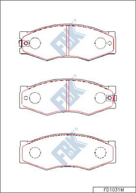 FBK FD1031M - Гальмівні колодки, дискові гальма avtolavka.club