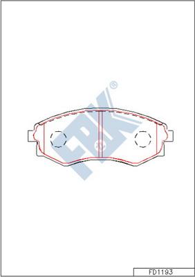 FBK FD1193 - Гальмівні колодки, дискові гальма avtolavka.club