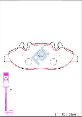 FBK FD11050M - Гальмівні колодки, дискові гальма avtolavka.club