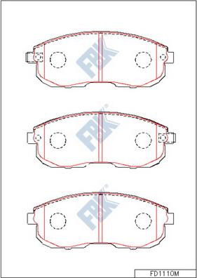 FBK FD1110M - Гальмівні колодки, дискові гальма avtolavka.club