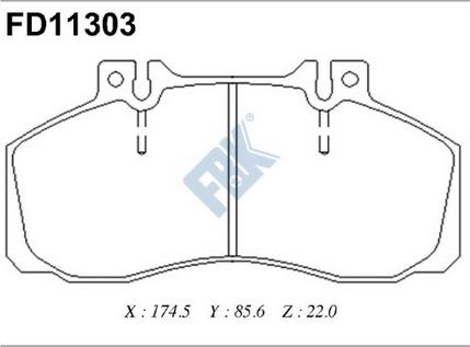 FBK FD11303 - Гальмівні колодки, дискові гальма avtolavka.club