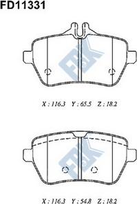 FBK FD11331 - Гальмівні колодки, дискові гальма avtolavka.club