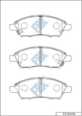 FBK FD1847M - Гальмівні колодки, дискові гальма avtolavka.club