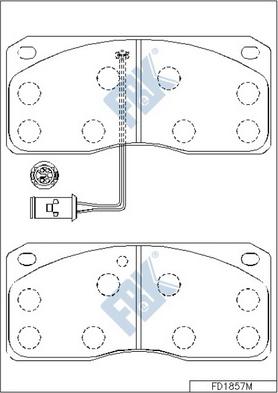 FBK FD1857M - Гальмівні колодки, дискові гальма avtolavka.club