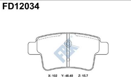 FBK FD12034 - Гальмівні колодки, дискові гальма avtolavka.club