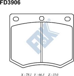 FBK FD3906 - Гальмівні колодки, дискові гальма avtolavka.club