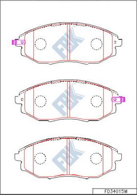 FBK FD34015M - Гальмівні колодки, дискові гальма avtolavka.club