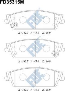 FBK FD35315M - Гальмівні колодки, дискові гальма avtolavka.club