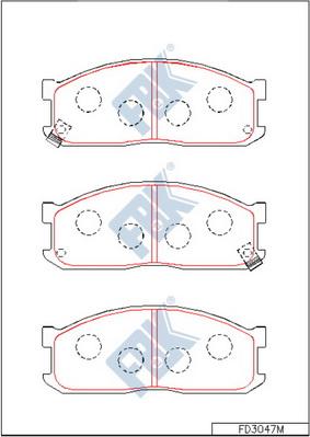 FBK FD3047M - Гальмівні колодки, дискові гальма avtolavka.club