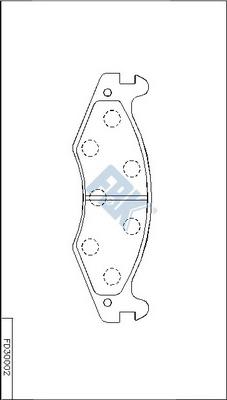 FBK FD30002 - Гальмівні колодки, дискові гальма avtolavka.club