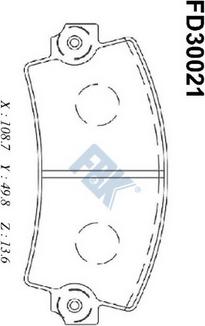 FBK FD30021 - Гальмівні колодки, дискові гальма avtolavka.club