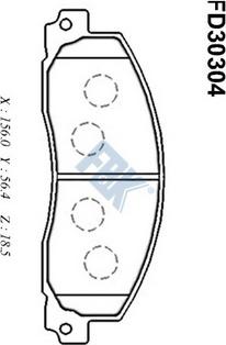 FBK FD30304 - Гальмівні колодки, дискові гальма avtolavka.club