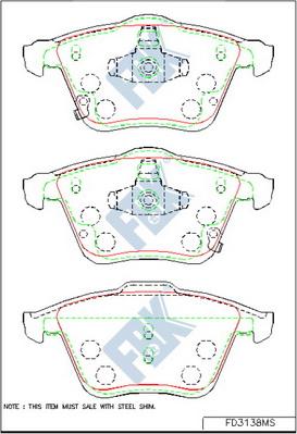 FBK FD3138MS - Гальмівні колодки, дискові гальма avtolavka.club