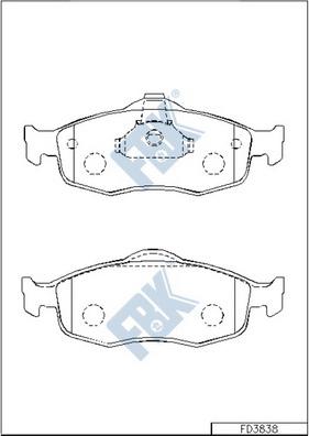 FBK FD3838 - Гальмівні колодки, дискові гальма avtolavka.club