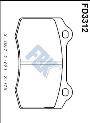 FBK FD3312 - Гальмівні колодки, дискові гальма avtolavka.club