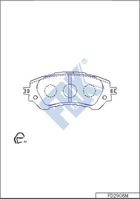 FBK FD2908M - Гальмівні колодки, дискові гальма avtolavka.club