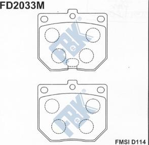 FBK FD2033M - Гальмівні колодки, дискові гальма avtolavka.club