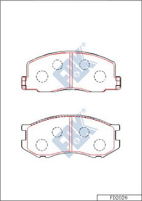 FBK FD2026 - Гальмівні колодки, дискові гальма avtolavka.club