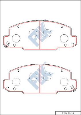 FBK FD2140M - Гальмівні колодки, дискові гальма avtolavka.club