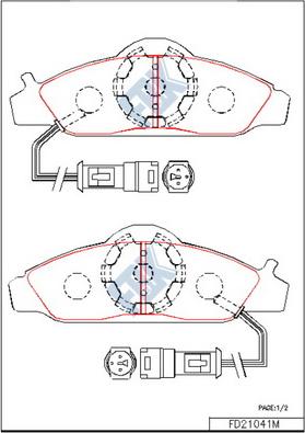 FBK FD21041M - Гальмівні колодки, дискові гальма avtolavka.club