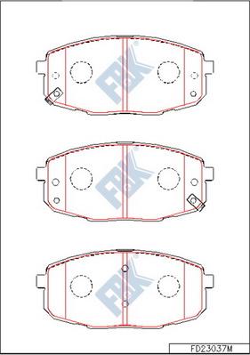 FBK FD23037M - Гальмівні колодки, дискові гальма avtolavka.club