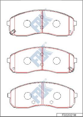 FBK FD22021M - Гальмівні колодки, дискові гальма avtolavka.club