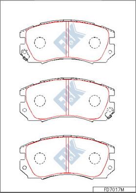 FBK FD7017M - Гальмівні колодки, дискові гальма avtolavka.club