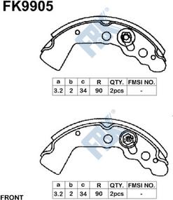 FBK FK9905 - Комплект гальм, барабанний механізм avtolavka.club