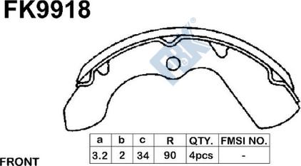 FBK FK9918 - Комплект гальм, барабанний механізм avtolavka.club