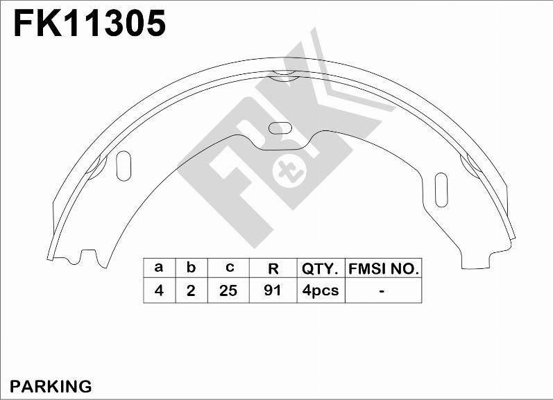 FBK FK11305 - Комплект гальм, барабанний механізм avtolavka.club