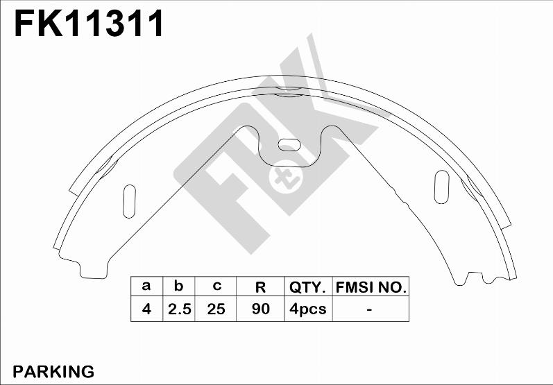 FBK FK11311 - Комплект гальм, барабанний механізм avtolavka.club