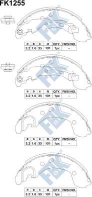 FBK FK1255 - Комплект гальм, барабанний механізм avtolavka.club