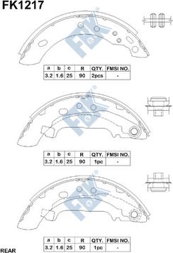 FBK FK1217 - Комплект гальм, барабанний механізм avtolavka.club