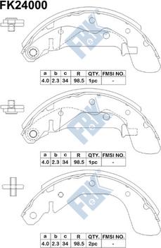 FBK FK24000 - Комплект гальм, барабанний механізм avtolavka.club