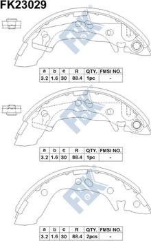 FBK FK23029 - Комплект гальм, барабанний механізм avtolavka.club