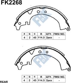 FBK FK2268 - Комплект гальм, барабанний механізм avtolavka.club