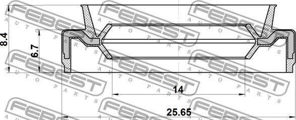 Febest 95EAY-15250708X - Прокладка, ступінчаста коробка avtolavka.club