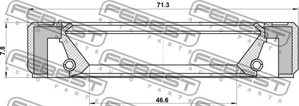 Febest 95GBY-48710808R - Кільце ущільнювача валу, первинний вал ступінчастою КП avtolavka.club