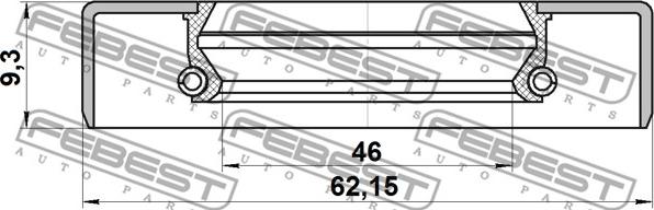 Febest 95GDY-48620909X - Ущільнене кільце, маточина колеса avtolavka.club