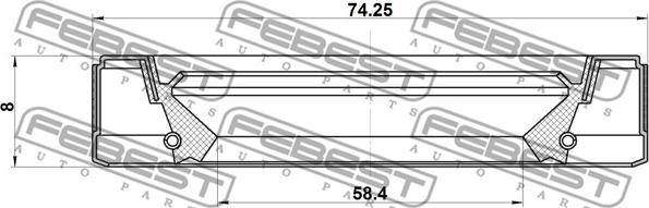 Febest 95GEY-60740808C - Ущільнене кільце, диференціал avtolavka.club