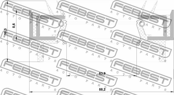 Febest 95SCY-65880918X - Ущільнене кільце, маточина колеса avtolavka.club