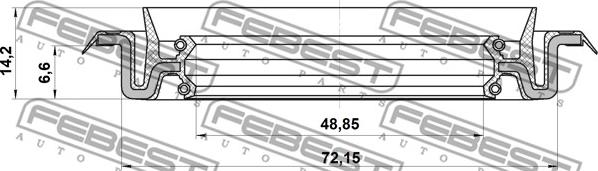 Febest 95TCS-50720714X - Кільце ущільнювача валу, приводний вал avtolavka.club