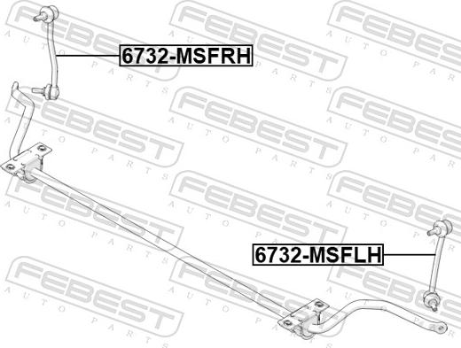Febest 6723-MSFRH - Тяга / стійка, стабілізатор avtolavka.club