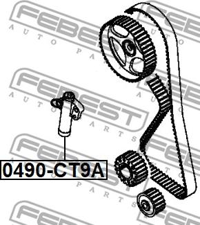 Febest 0490-CT9A - Натягувач, зубчастий ремінь avtolavka.club