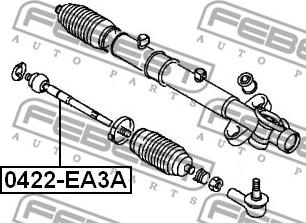 Febest 0422-EA3A - Осьовий шарнір, рульова тяга avtolavka.club