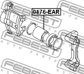 Febest 0476-EAR - Поршень, корпус скоби гальма avtolavka.club