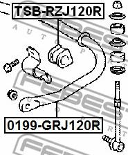 Febest 0199-GRJ120R - Стабілізатор, ходова частина avtolavka.club