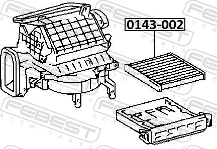 Febest 0143-002 - Фільтр, повітря у внутрішній простір avtolavka.club