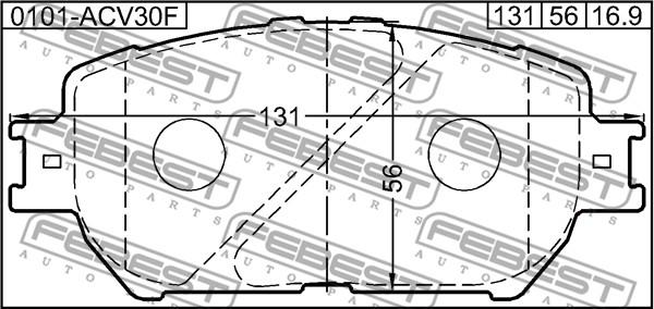 Febest 0101-ACV30F - Гальмівні колодки, дискові гальма avtolavka.club